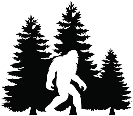 Bigfoot drveća Šumska vinilna naljepnica za naljepnicu VIN TRUCK VAN SUV Prozor Zidni kup - jedan 5,5 inčni