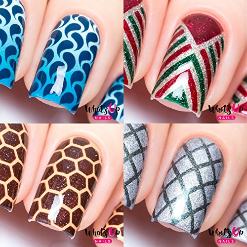 Whats up nokti-nail vinil šablone Variety Pack 4kom za Nail Art dizajn