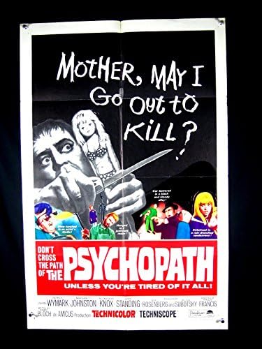 Psihopat-1966-poster-patrick wymark-horor-misterija g / vg