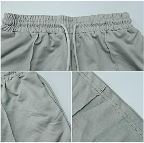 Guolezeev Žene Dukserice Otvorene dno povučene elastične struk široke opružne hlače sa džepovima