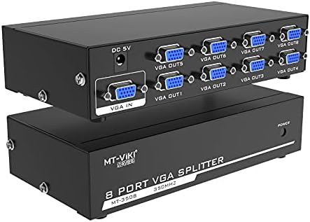 MT-VIKI 8 Port Powered VGA Splitter 1 u 8 Out 350MHz video distribucija Duplikator za 1 PC 8 Monitori projektor