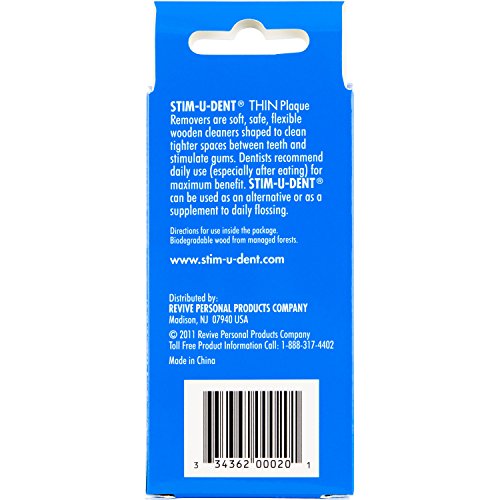 Stim-U-Dent Thin, Un-Plastični Odstranjivači Plaka, Sa Ukusom Mente, Kutija Za Brojanje 160