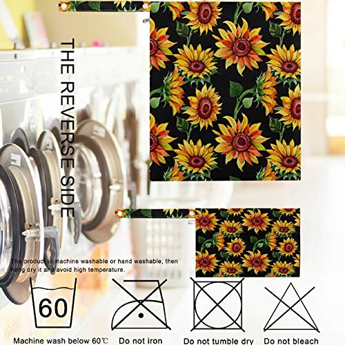 Visesunny akvarel stil Wildflower Sunflower 2pcs mokra torba sa džepovima sa zatvaračima koji se može premjestiti