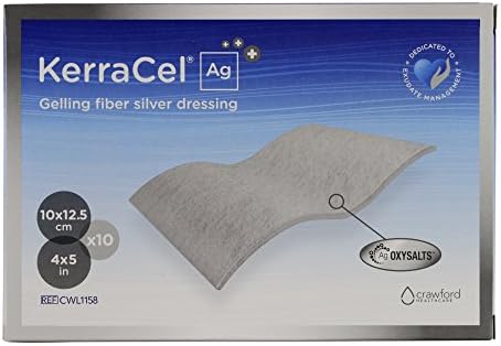 Kerracel AG 4 X 5 Gelling Fiber srebro bi se oblačio - upija i izolacije odvodnje rane i ubija bakterije,