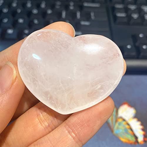 Qinjiejie 1.8 Veliki kamen za iscjeljivanje srca Clear Cremenct džepni meditacija dlan zabrinutost GUA SHA