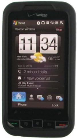 AMZER silikonska kožna futrola za HTC Imagio XV6975 - JET CRNI