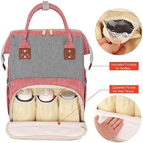 HABOPET torba za pelene ruksak multifunkcionalna torba za bebe velikog kapaciteta i izolovanih džepova ruksak