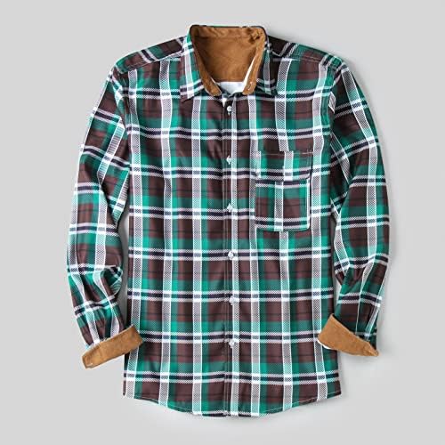 XXBR plaćene majice za muške, pad proljeće provjerene jakne s jaknom dužom s labavim poslovnim casual majicom