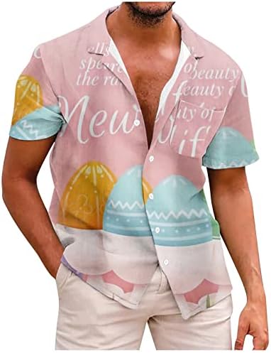 Majica za uskrsnu printu za muškarce labave bluze modne majice kratkih rukava majica casual udobnih tinalskih