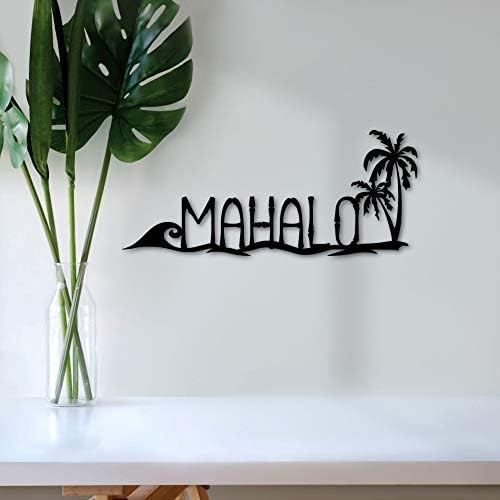 GodbleSign Mahalo Metal znak, znak, metalni zidni dekor za kućnu kuhinju Kafe BarthOom bara, moderna seoska