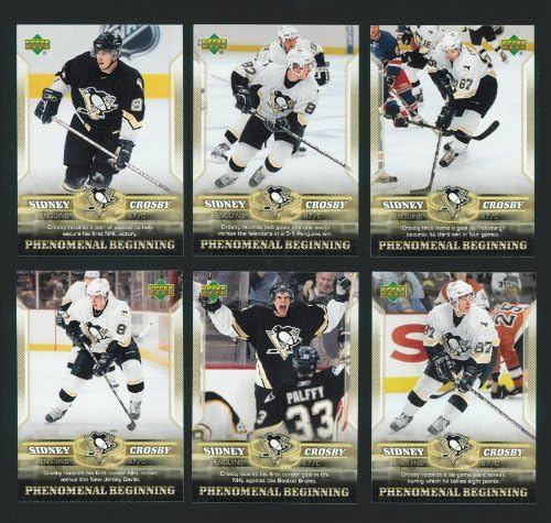 2005/2006 Gornja paluba Sidney Crosby fenomenalni počeci Gold 21 Kartica Rookie Card Set W / Jumbo kartica