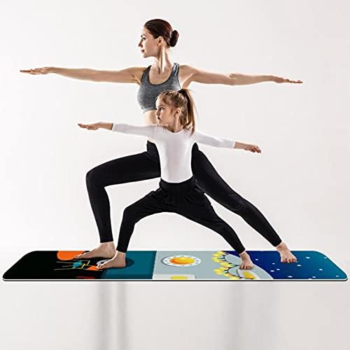 Debela neklizajuća Vježba & amp; fitnes 1/4 prostirka za jogu sa motorom Hme u noćnom Surb printu za Yoga