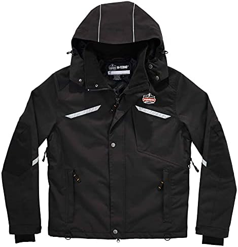 Ergodyne Standardna termalna jakna-500D najlonska ljuska, crna, srednja