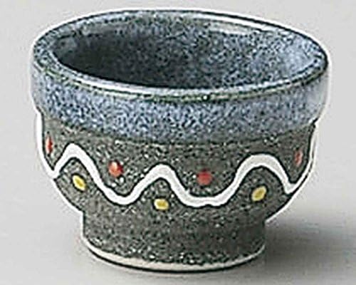 Plava-glazura 2.2 inča set od 2 mela čaša siva keramika napravljena u Japanu