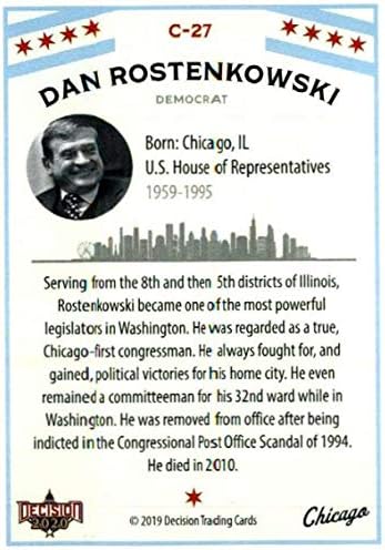 Odluka o listu 2020 Chicago Politics C27 Dan Rostenkowski trgovačka kartica