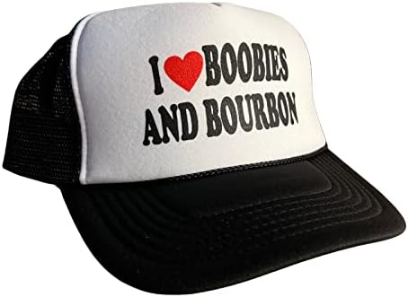 Volim boobies i burbon snackback kapu za muškarce ili žene, vintage fit s smiješnim novitetom grafikom,