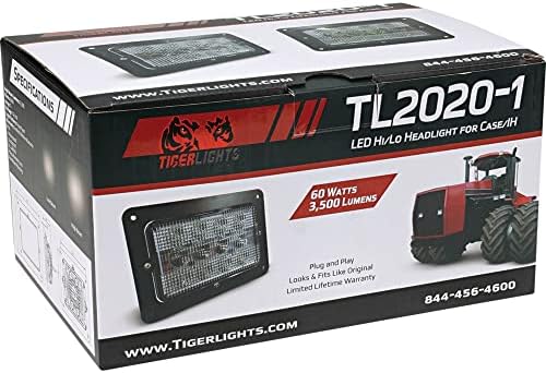 Tiger Lights TL2020-1 LED prednja svjetla traktora Hi/Lo greda kompatibilna sa/zamjena za Steiger Bearcat