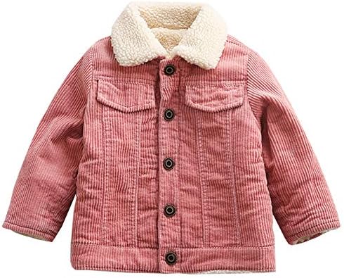 Moru Toddler Boy Winter Corduroy Jacket Baby Girl Fall Sherpa obloženi kaput za odjeću