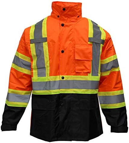 RK Sigurnost RW-CLA3-TOR77 Klasa 3 Kiša, jakna, hlače Visoka vidljivost Reflektivna crna dna