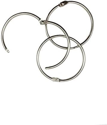 KTOJOY 2-inčni labavi prstenovi za vezivanje listova, niklovani Čelični prstenovi za vezivanje,Privjesci