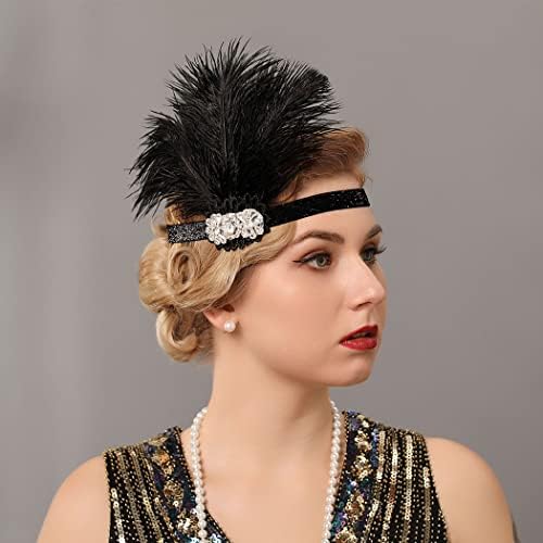 Fashey Flapper traka za glavu 1920-ih Gatsby Headpiece Flapper Headpiece Vintage 20s Headpieces Roaring