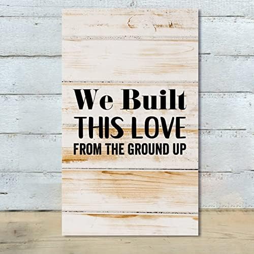 Citat drveta Zbir izgradili smo ovu ljubav sa prizemlja Vintage Wood Zidno umjetničko umjetnosti Viseća