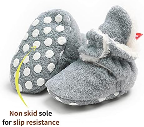 DJEBO FLEECE Pločiće novorođenče tople papuče Ugodne zimske čizme čarapa cipela za dječje krevetić s nekim