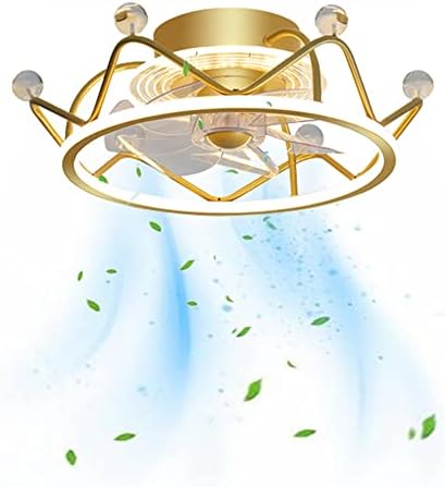 Yhqsyks niski profil montažni stropni ventilator sa svjetlima Zlatna kruna muta stropni ventilator sa laganom