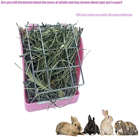WEWAYKGJ zečevi hranilica za sijeno zamorci stalak za sijeno & nbsp;držač za hranjenje zečeva viseće činčile