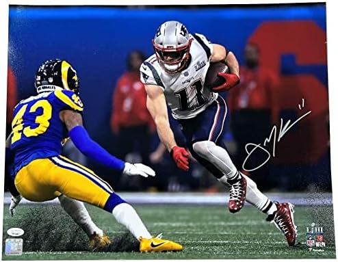 Julian Edelman New England Patriots potpisao Super Bowl Liii vs Rams 16x20 JSA - AUTOGREME NFL Photos