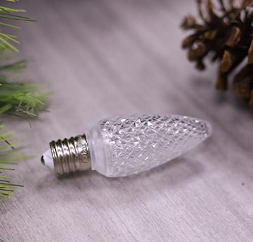 Minleon C9 Božićna svjetla |Cool bijele LED Sijalice praznična dekoracija |komercijalni Božićni dekor za