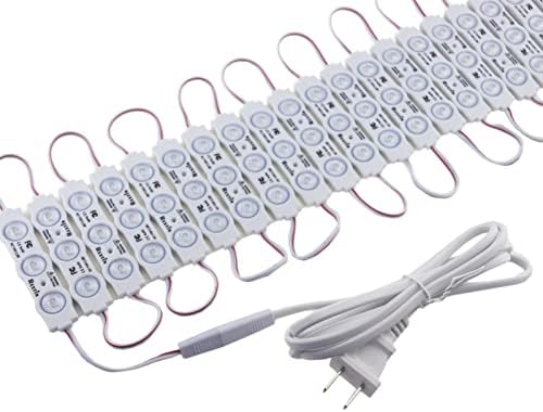REXTiN 2 pakovanja žičani konektori 2pin sa utikačem za 110V 2835 3 LED modul svjetla izloga Bijela za reklamne znakove slova
