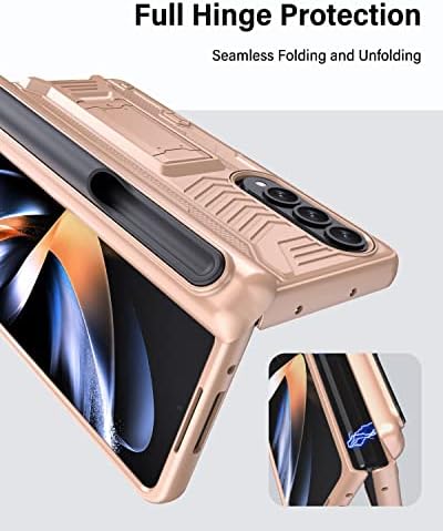 BXYJY za Samsung Galaxy Z Fold 4 futrola sa kaljenim štitnikom za ekran ,odvojivi držač S Pen & amp; ugrađeni