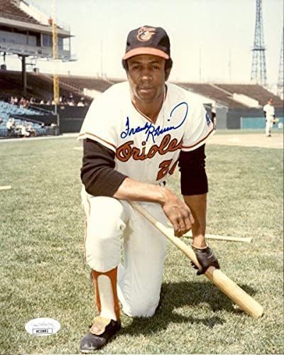 Frank Robinson Hof Autographion 8x10 Photo Baltimore Orioles JSA - AUTOGREM MLB Photos