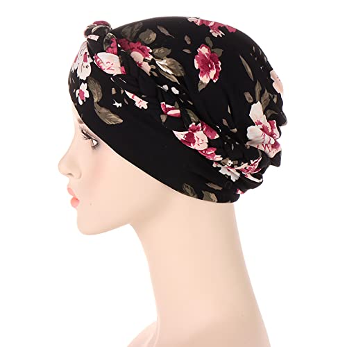 Glava za hvatanje raka zamotavanje turban pletenica cvjetna etnička kapa ispis turban boemske kose tanke