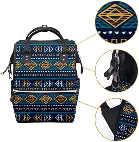 Guerotkr Travel Backpack, Bag od pelena, Backpad pelenerine, boho vintage uzorak plava
