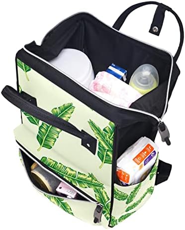 Guerotkr Travel Backpack, Bašina za pelene, Ruksačke vrećice pelena, zeleni list postrojenje uzorka