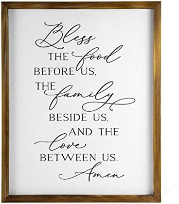 Vinmea Home Decor Wood Sign blagoslovi hranu pred nama porodica pored nas i ljubav između US Amen Umramed