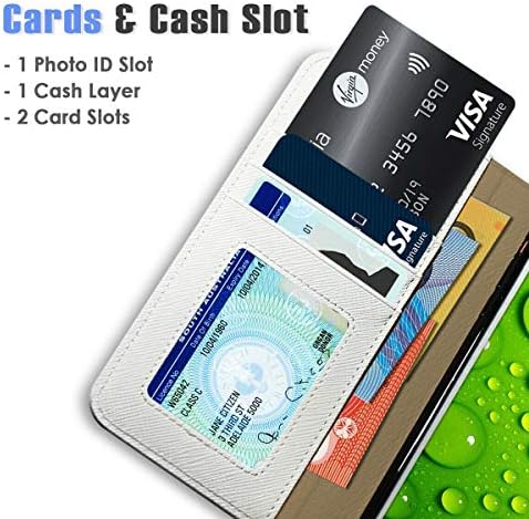 za iPhone XR, dizajniran poklopac futrole za telefon sa preklopnim novčanikom, A22006 smaragdni mramorni