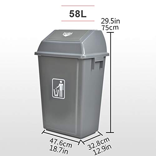 Vanjski smeće može ljuljati poklopcu kantu za smeće velikog kapaciteta sa poklopcem 29,5-inčnim visokim