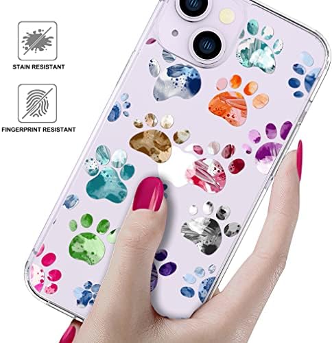 Endiy Psi Paws Telefonska futrola sa dizajnom, kompatibilna s iPhone 14 Plus futrolom, tematskim psima Print