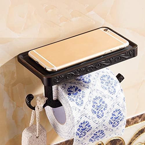 YFQHDD Antikni rezbarenje WC držač za papir, držač za papir Tkivo sa mobilnim telefonom polica za pohranu