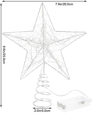 Hemoton Betlehem Star Ornament Željezni Star Božićno drvce Topper Svjetlo svjetlosne svjetla za ukrašavanje