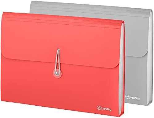 Accordian file Organizer, 13 Pocket Expanding File & Cover Folder sa etiketama, Plastic Portable desktop