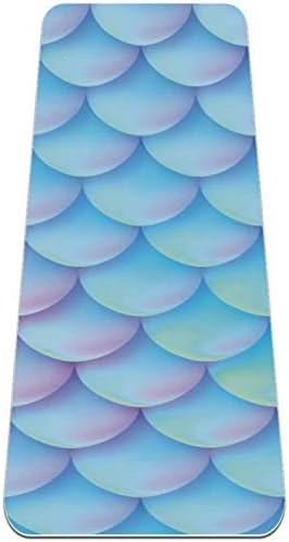 Siebzeh Marine Mermaid scale Pattern Premium Thick Yoga Mat Eco Friendly Rubber Health & amp; fitnes Non