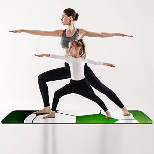 Debela neklizajuća Vježba & amp; fitnes 1/4 prostirka za jogu sa fudbalskim zelenim sportskim printom za