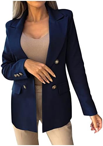 Ženski casual dugački blezer notch revel s dugim rukavima otvorena prednja kardiganska jakna radna kancelarija