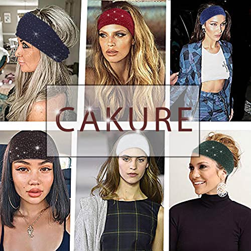 CAKURE Crystal Buttons Headbands Rhinestone medicinska sestra Head Bands Široki Turban head Wraps rastezljive