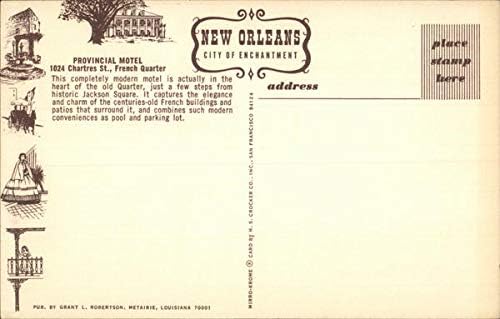The Provincial Motel New Orleans, Louisiana LA Original Vintage razglednica