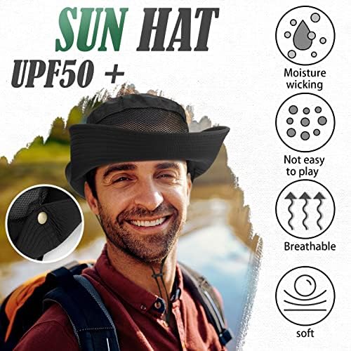 Jenpen 2 kom. Kašika šešira širokim rukama Sunčani šeširi za muškarce Boonie Hat Safari Hat UV zaštita Ribolovni